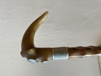 19th Century Horn Handled Walking Stick with White Metal Mounts & Collar (2 of 9) 19th Century Horn Handled Walking Stick with White Metal Mounts & Collar (2 of 9)