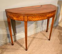 19th Century Kingwood & Satinwood Demi-lune Card Table (4 of 7) 19th Century Kingwood & Satinwood Demi-lune Card Table (4 of 7)