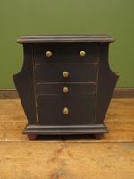 Small Black Painted Chest with Cupboard and Magazine Racks, Sofa Table (2 of 15) Small Black Painted Chest with Cupboard and Magazine Racks, Sofa Table (2 of 15)
