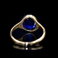 Vintage Cabochon Blue Paste 9ct 9K Yellow Gold Signet Ring (4 of 10) Vintage Cabochon Blue Paste 9ct 9K Yellow Gold Signet Ring (4 of 10)