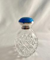 Enamel on Silver Mounted Perfume Scent Bottle. Birmingham 1929 (5 of 9) Enamel on Silver Mounted Perfume Scent Bottle. Birmingham 1929 (5 of 9)