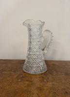 Outstanding Quality Large Antique Edwardian Cut Glass Jug