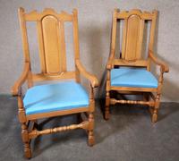 Pair of Oak Reproduction High Back Armchairs (6 of 11) Pair of Oak Reproduction High Back Armchairs (6 of 11)