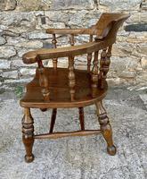 Antique Elm Captains Chair or Smokers Bow (4 of 14) Antique Elm Captains Chair or Smokers Bow (4 of 14)