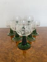 Set Of Eight Engraved Antique Wine Glasses (2 of 5) Set Of Eight Engraved Antique Wine Glasses (2 of 5)