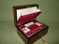 Inlaid Figured Walnut Jewellery – Work Box. Original Tray. C1870 (4 of 13) Inlaid Figured Walnut Jewellery – Work Box. Original Tray. C1870 (4 of 13)