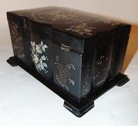 Victorian decorated papier mache tea caddy (4 of 6) Victorian decorated papier mache tea caddy (4 of 6)