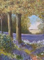'Bluebells' Fine Original Vintage Miniature Landscape Acrylic on Board Painting (3 of 11) 'Bluebells' Fine Original Vintage Miniature Landscape Acrylic on Board Painting (3 of 11)