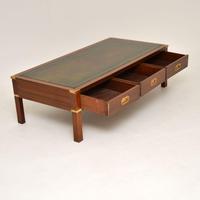 Antique Military Campaign Style Mahogany Leather Top Coffee Table (9 of 10) Antique Military Campaign Style Mahogany Leather Top Coffee Table (9 of 10)