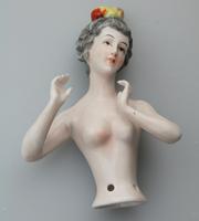 Good Antique Porcelain Girl Half Doll c.1920 (5 of 7) Good Antique Porcelain Girl Half Doll c.1920 (5 of 7)