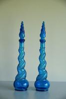 Pair of Depose Blue Glass Genie Bottles (7 of 10) Pair of Depose Blue Glass Genie Bottles (7 of 10)