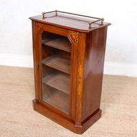 Music Cabinet Glazed Inlaid Walnut Bookcase 19th Century (3 of 10) Music Cabinet Glazed Inlaid Walnut Bookcase 19th Century (3 of 10)