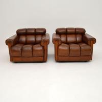 Pair of Vintage Tufted Leather Club Armchairs (2 of 6) Pair of Vintage Tufted Leather Club Armchairs (2 of 6)