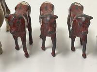 Set Miniature Antique French Lead Cold Painted Farm Animals Cow Calves Sheep (11 of 20) Set Miniature Antique French Lead Cold Painted Farm Animals Cow Calves Sheep (11 of 20)