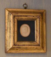 Framed Georgian Plaster Cast Profile Medallion (2 of 5) Framed Georgian Plaster Cast Profile Medallion (2 of 5)