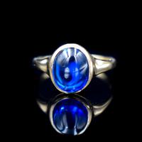 Vintage Cabochon Blue Paste 9ct 9K Yellow Gold Signet Ring (6 of 10) Vintage Cabochon Blue Paste 9ct 9K Yellow Gold Signet Ring (6 of 10)