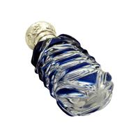 Antique Silver & Blue Overlay Cut Glass Perfume / Scent Bottle c1890 (4 of 9) Antique Silver & Blue Overlay Cut Glass Perfume / Scent Bottle c1890 (4 of 9)