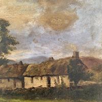 Antique large Scottish landscape oil painting of cottages in Trossachs signed Walter W Banner 1880 (5 of 11) Antique large Scottish landscape oil painting of cottages in Trossachs signed Walter W Banner 1880 (5 of 11)