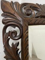 Carved Oak Mirror - Late 19th Century (6 of 6) Carved Oak Mirror - Late 19th Century (6 of 6)