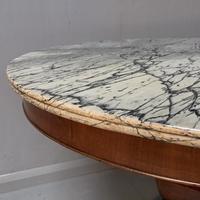 Grey Marble Top Walnut Gueridon Centre Table (4 of 5) Grey Marble Top Walnut Gueridon Centre Table (4 of 5)