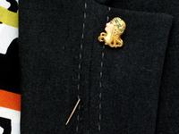 Diamond and Peridot, Enamel & 14ct Yellow Gold Pin Brooch - Art Nouveau - Antique c.1895 (9 of 9) Diamond and Peridot, Enamel & 14ct Yellow Gold Pin Brooch - Art Nouveau - Antique c.1895 (9 of 9)