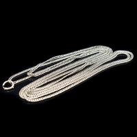 Antique Silver Long Guard Muff Chain Necklace with Bolt Ring 48" Length (4 of 6) Antique Silver Long Guard Muff Chain Necklace with Bolt Ring 48" Length (4 of 6)