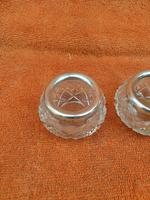 Antique Sterling Silver Cut Glass Salts Cellars 1906 Duncan & Scobbie Birmingham (4 of 9) Antique Sterling Silver Cut Glass Salts Cellars 1906 Duncan & Scobbie Birmingham (4 of 9)