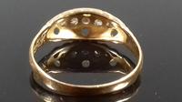 Antique Edwardian 18ct gold 5 stone diamond gypsy boat ring 1910 (3 of 6) Antique Edwardian 18ct gold 5 stone diamond gypsy boat ring 1910 (3 of 6)