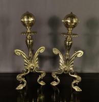 Superb Pair of Brass Aesthetic Movement Victorian Fire Dogs (2 of 6) Superb Pair of Brass Aesthetic Movement Victorian Fire Dogs (2 of 6)