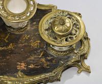 Rare 19th Century Gilt Bronze & Chinese Lacquered Inkwell (3 of 6) Rare 19th Century Gilt Bronze & Chinese Lacquered Inkwell (3 of 6)