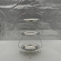 Edwardian Silver Plate Three Tier Cake Stand Fenton Brothers c.1900 (3 of 9) Edwardian Silver Plate Three Tier Cake Stand Fenton Brothers c.1900 (3 of 9)