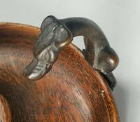 Rare Stunning 18th Century Oak & Bronze Hunting Dog Handle Chamberstick c.1770 (7 of 13) Rare Stunning 18th Century Oak & Bronze Hunting Dog Handle Chamberstick c.1770 (7 of 13)