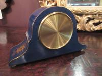 Antique Chinioserie Blue Lacquered Mantel Clock (6 of 7) Antique Chinioserie Blue Lacquered Mantel Clock (6 of 7)