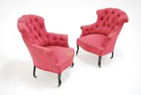 Pair of Napoleon III Upholstered Armchairs (2 of 5) Pair of Napoleon III Upholstered Armchairs (2 of 5)