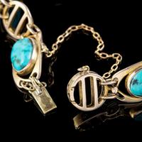 Antique Victorian Art Nouveau Turquoise Matrix Bracelet 9ct Gold Murrle Bennett Circa 1900 (6 of 7) Antique Victorian Art Nouveau Turquoise Matrix Bracelet 9ct Gold Murrle Bennett Circa 1900 (6 of 7)
