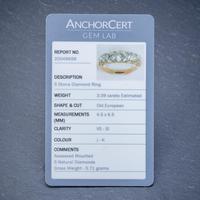 Antique Victorian Diamond Five Stone Ring 18ct Gold 3.09ct Diamonds c.1900 Cert (7 of 8) Antique Victorian Diamond Five Stone Ring 18ct Gold 3.09ct Diamonds c.1900 Cert (7 of 8)