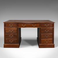 Antique Partner's Desk, English, Mahogany, Leather, Writing Table, Edwardian (2 of 12) Antique Partner's Desk, English, Mahogany, Leather, Writing Table, Edwardian (2 of 12)