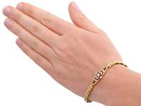 0.35ct Diamond & Pearl, 14ct Yellow Gold Bracelet - Antique c.1910 (7 of 8) 0.35ct Diamond & Pearl, 14ct Yellow Gold Bracelet - Antique c.1910 (7 of 8)