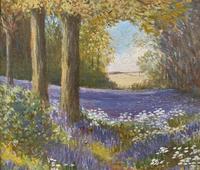 'Bluebells' Fine Original Vintage Miniature Landscape Acrylic on Board Painting (6 of 11) 'Bluebells' Fine Original Vintage Miniature Landscape Acrylic on Board Painting (6 of 11)
