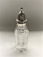 Rare Sheffield Assayed Georgian Silver & Glass Pepper Caster (2 of 6) Rare Sheffield Assayed Georgian Silver & Glass Pepper Caster (2 of 6)