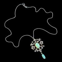 Antique Edwardian Opal Diamond Pendant Necklace Platinum 18ct Gold 2.50ct Of Diamond c.1905 (5 of 8) Antique Edwardian Opal Diamond Pendant Necklace Platinum 18ct Gold 2.50ct Of Diamond c.1905 (5 of 8)