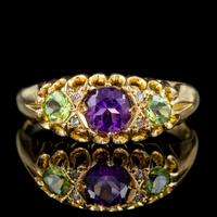Antique Suffragette Ring Amethyst Peridot Diamond 18ct Gold S Blanckensee And Son Dated 1917 (2 of 8) Antique Suffragette Ring Amethyst Peridot Diamond 18ct Gold S Blanckensee And Son Dated 1917 (2 of 8)
