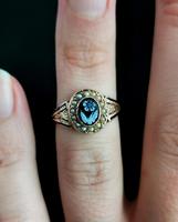 Antique Victorian Mourning Ring, 15ct Gold, Black Enamel & Seed Pearl, Agate Forget me Not (12 of 13) Antique Victorian Mourning Ring, 15ct Gold, Black Enamel & Seed Pearl, Agate Forget me Not (12 of 13)