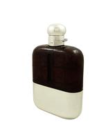 Huge Antique Victorian Silver Plated & Crocodile Leather 8" Hip Flask c.1890 (12 of 12) Huge Antique Victorian Silver Plated & Crocodile Leather 8" Hip Flask c.1890 (12 of 12)
