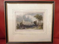 19th Century Hand Coloured Engraving of Saffron Walden Church (2 of 6) 19th Century Hand Coloured Engraving of Saffron Walden Church (2 of 6)
