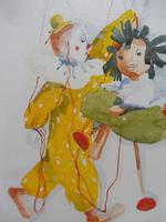 Watercolour The Puppets listed Irish artist Judith Caulfield Walsh (4 of 10) Watercolour The Puppets listed Irish artist Judith Caulfield Walsh (4 of 10)