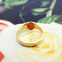 Antique 18ct Yellow Gold Sardonyx Pinky Shield Ring, Chester Hallmarks (6 of 6) Antique 18ct Yellow Gold Sardonyx Pinky Shield Ring, Chester Hallmarks (6 of 6)
