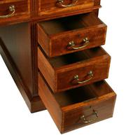 Victorian Mahogany & Satinwood Pedestal Desk (4 of 8) Victorian Mahogany & Satinwood Pedestal Desk (4 of 8)