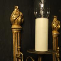 French Pair of Single Gilded Flame Antique Wall Lights (8 of 10) French Pair of Single Gilded Flame Antique Wall Lights (8 of 10)