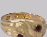 Antique Double Ruby Snake Ring 9ct Gold Vintage Serpent Ring S 1/2 Hallmarked Birmingham 1918 (5 of 8) Antique Double Ruby Snake Ring 9ct Gold Vintage Serpent Ring S 1/2 Hallmarked Birmingham 1918 (5 of 8)
